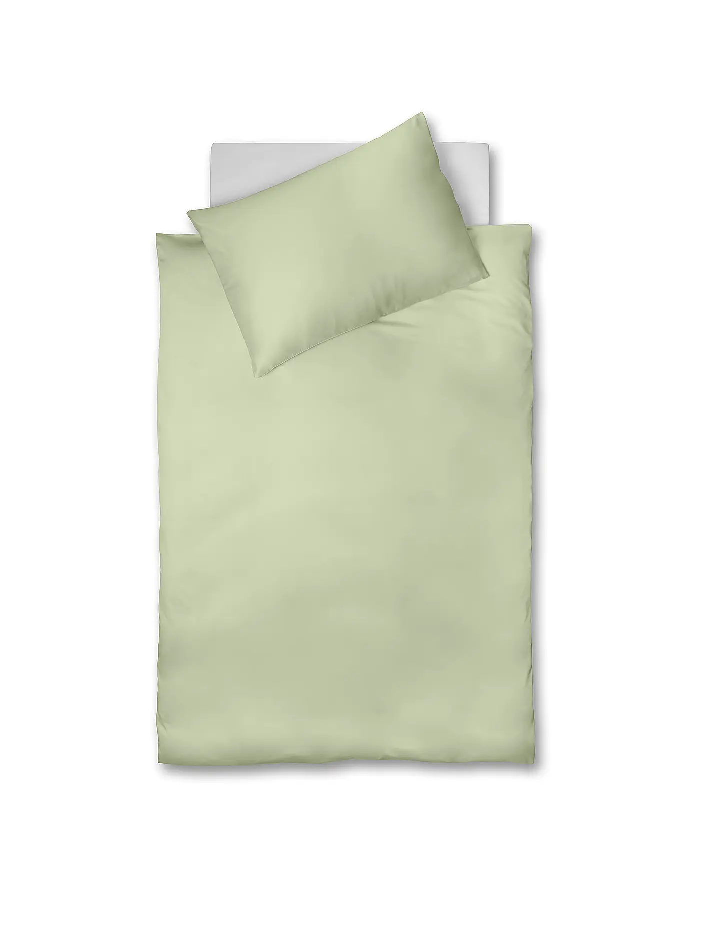 FLEURESSE | Satin Bettwäsche Royal 70x90cm / 140x200cm Olive | hellgrün